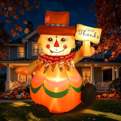 4FT Fall Thanksgiving Inflatables Outdoor Decorations with Built-in LED - Image 4