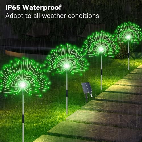Slyuexu Solar Garden Lights Outdoor Waterproof, 4 Pack Total 480 LED - Image 3