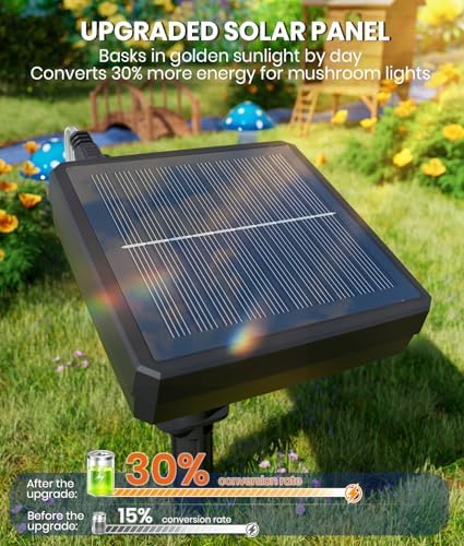 ALFIOT Garden Lighting Solar Powered, 9 Pack, 8 Modes, Warm White, IP65 - Image 2