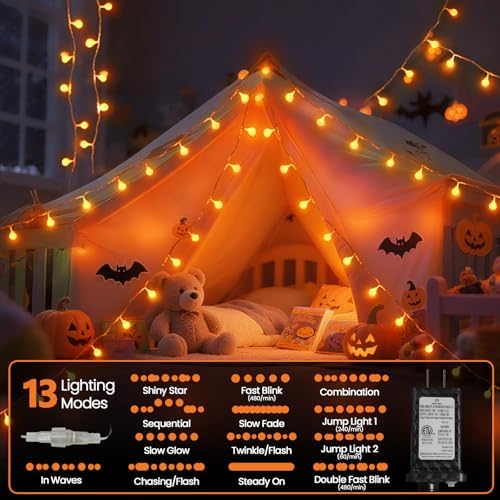Connectable 43FT 100LED Globe String Lights Indoor, Halloween Lights - Image 4