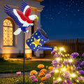 Solar Garden Lights, Eagle Watering Can for Patriotic Outdoor Decor by OSTRITEC