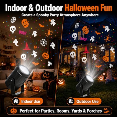 Halloween Projector Outdoor/Indoor, Led Halloween Outdoor Projector Lights - Image 6
