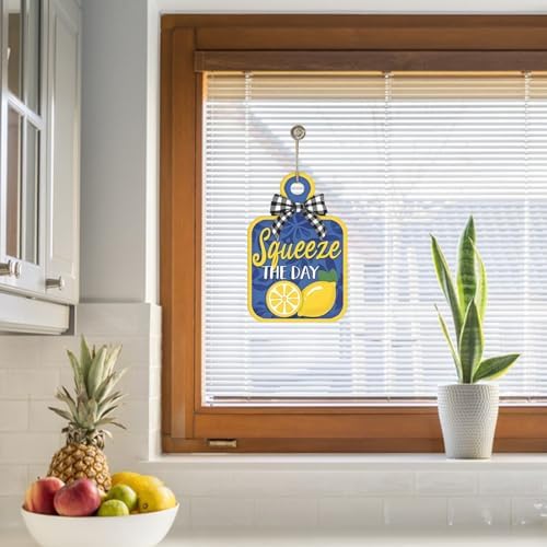 Blue Lemon Front Door Sign, Amalfi Coast Squeeze The Day Citrus - Image 5