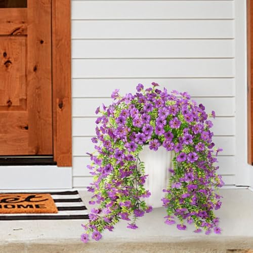ZFProcess Artificial Fake Hanging Flowers Plants for Outdoor Spring Decor - Image 3