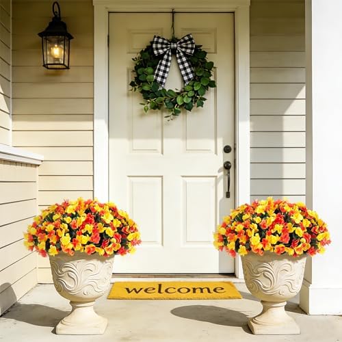 Artificial Fall Hanging Flowers with Basket for Outdoor UV Resistant - Image 6