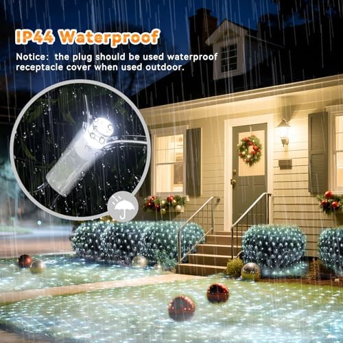 LitHome 21FT x 5FT Christmas Net Lights Outdoor Mesh Lights Connectable - Image 5