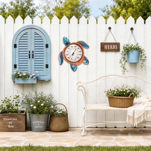 MUMTOP Outdoor Thermometer, Turtle Outside Decor for Patio Pool Garden - Image 2
