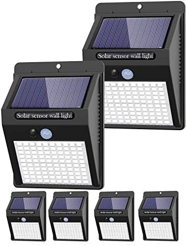 6 Pack Outdoor Solar Motion Lights - 3 Modes/100LED Wireless, IP65 Waterproof Solar Security Lights with Motion Sensor for Front Door, Backyard, Garage, Deck by kolpop