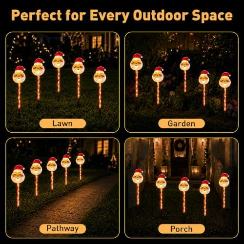 Solar Christmas Lights Outdoor, Yard Decor for Garden, Lawn and Pathway - Image 6