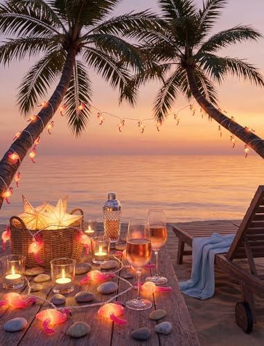 Flamingo String Lights, 12FT 20 LED Summer String Lights with UL Certified Plug, Waterproof Tropical Party Decorations for Patio, Warm White Hawaiian String Light for Garden Backyard Bedroom Decor - Image 3