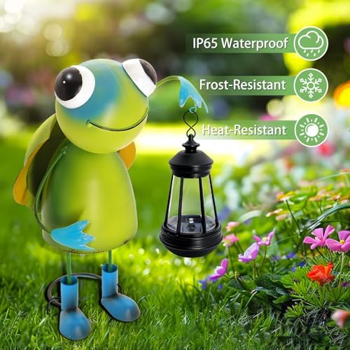 Solar Garden Lights Turtle with Solar Lantern,Turtle Statue Decor - Image 5