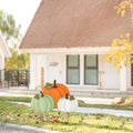 Glitzhome Fall Decorations for Outdoor,23.75" Fall Pumpkin Yard Stake, Metal Stacked Pumpkins Yard Sign Decor for Garden, Lawn, Porch, Autumn Harvest Halloween Thanksgiving Pumpkin Hanging Decoration by Glitzhome