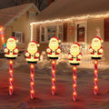 LAMPHOME Christmas Pathway Lights Outdoor, 5PCS Santa Christmas Decorations Outdoor Yard, Pathway Marker Stake Lights for Patio Ground Path Sidewalk Walkway Driveway by ULL