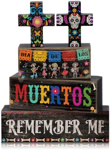 Moucuny 4 Pcs Day of the Dead Table Decor Dia De Los Muertos Decoration by Moucuny