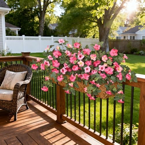 Ammyoo Artificial Fake Petunia Flowers for Outdoor Decoration - Image 6