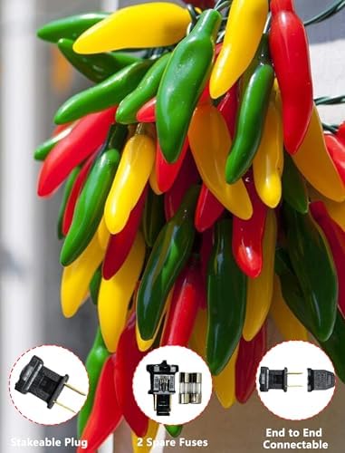 13.6FT Christmas Chili Pepper String Lights, 35 LED Bulbs, Plug in - Image 4