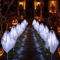 10 Pack Pre-Lit Halloween Ghost Pathway Lights w/ 240 LEDs & 8 Modes by DTNESS