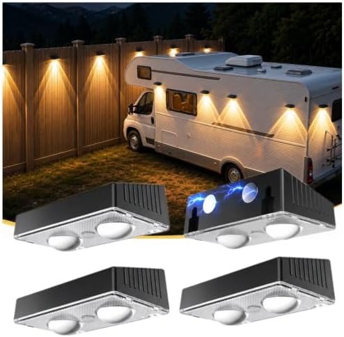 4-Pack Magnetic Solar Lights, 3 in1 IP65 Waterproof 3Modes by ZQHGMM