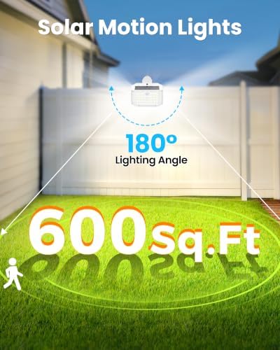 LUHLEE Clip on Solar Fence Lights Outdoor, 176 LED Motion Sensor Lights - Image 4