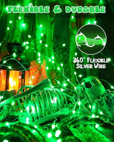4 Pack 60 LED Fairy Lights Battery Operated with Timer, String Lights Green - Image 5
