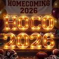 Honoson 8 Pcs Hoco 2026 Football Party Decoration Hoco 2026 Light up Sign by Honoson
