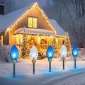 Strawberry Super Jumbo C9 Christmas Pathway Lights Outdoor,2Pack Total 22FT by Moonflor