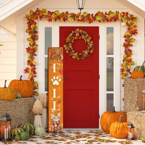Farmhouse Fall Porch Sign 47" Wooden Outdoor Fall Porch Decoration for Home - Image 4