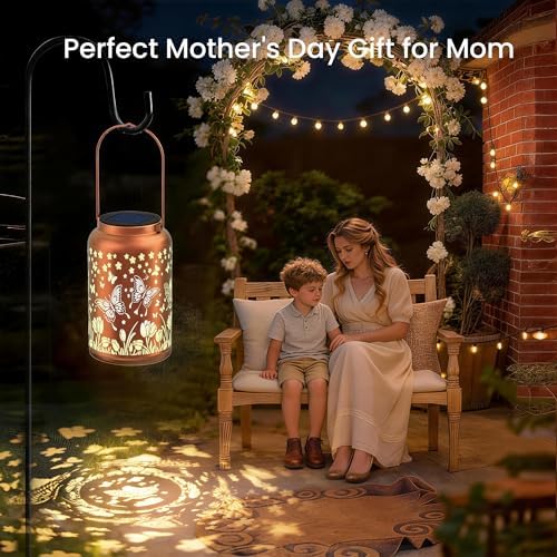 JEJOT Butterfly Solar Lanterns Outdoor Waterproof,Birthday Gift for Women - Image 3