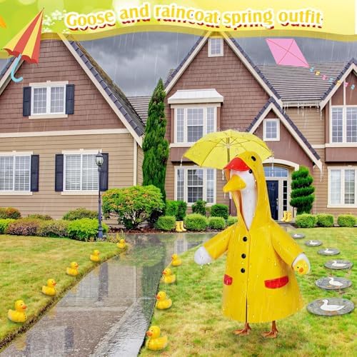 Soulchen 3 Pcs Summer Goose Outfit Porch Lawn, Rubber Ducky, 23 Inch - Image 6