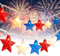 8.5Ft Red White and Blue Star Lights, 4th of July String Lights Plug in by Unknown