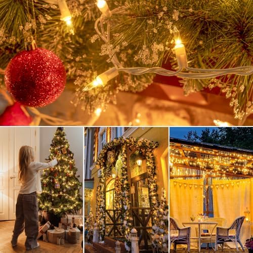 Hopolon Warm White Christmas Mini Lights, 50 Count 13FT White Wire - Image 7