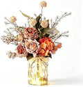Artificial Fall Flowers with Vase & Lights – Faux Autumn Hydrangea & Rose by LUEUR