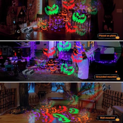 Halloween Projector Outdoor Lights, Dynamic Halloween Projector Lights - Image 2