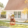 Glitzhome Fall Thanksgiving Yard Stake Decorations for Outdoor, 29.75" H Thanksgiving Metal Highland Cow Yard Stake or Wall Décor, Fall Garden Stakes for Patio Pathway Autumn Harvest Decorations by Glitzhome