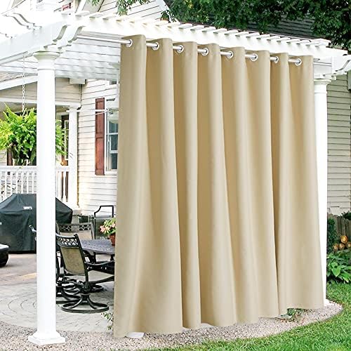 RYB HOME Extra Wide Outdoor Curtains for Patio Waterproof Privacy by RYBHOME