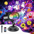 Halloween decorations outdoor, 2-In-1 Halloween Projector Lights outdoor with Remote Control(Ocean Wave & Patterns), Three Fixing Methods, Timer, 12 Slide &15 Colors for Halloween, Christmas, New Year by LLIBTYT