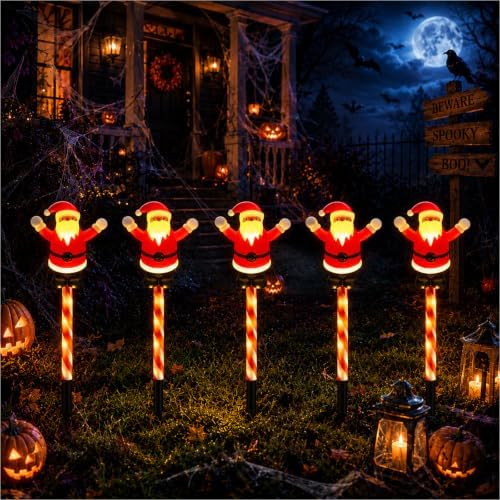 Solar Christmas Lights Outdoor, Yard Decor for Garden, Lawn and Pathway by Vioshon