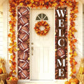 Fall Welcome Banner Porch Sign Football Banner Front Door Outdoor Decor by Xiolcxdr