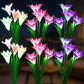 SOLARBABY Solar Lights Outdoor - Lily Flower Solar Garden Lights, 6 Pack Lights Outdoor Waterproof Multicolor Changing LED Flower with Bigger Lily for Patio Yard Pathway Balcony Outdoor Décor by SOLARBABY