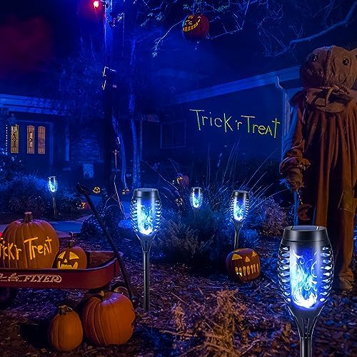 Toodour Solar Torch Flame Lights, 6 Pack Solar Halloween Lights Outdoor - Image 6