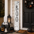 Halloween Boo Porch Sign 47" Outdoor Boo Sign for Front Porch Farmhouse Welcome Vertical Wooden Holiday Door Decor for Patio Yard Home Hanging Garden Decor by Memorywuu