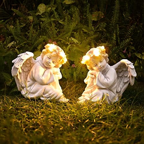 Garden Angel Statue Outdoor Decor Angel Solar Light Outside Decorations - Image 3