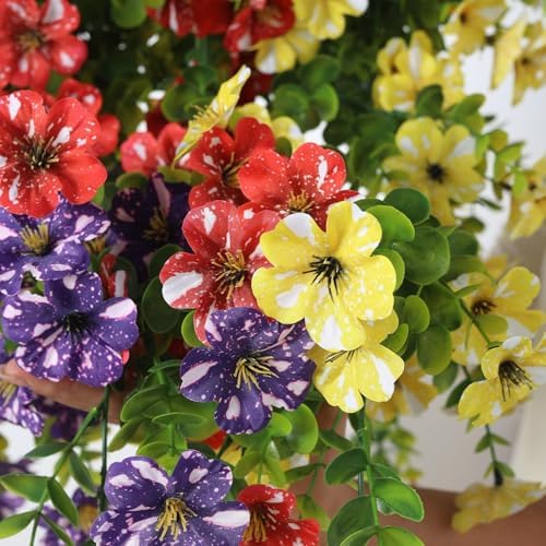 4PCS 29.5"Fake Hanging Flower&Eucalyptus for Front Porch Decor(Mixed Color) - Image 6