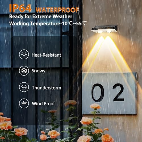 Solar Fence Lights Outdoor Waterproof 12 Pack Warm White & RGB 8 Colors Fence Lights Solar Powered with Ultra-Bright LED Lens Outdoor Solar Lights for Fence, Backyard, Railing, Patio, Wall, Step, Deck - Image 6