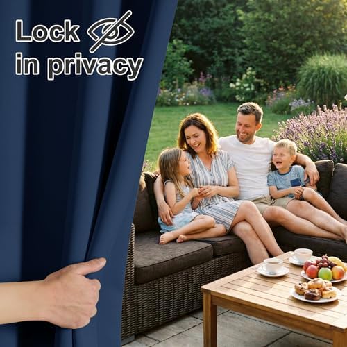 RYB HOME Outdoor Curtains for Patio Waterproof Privacy Thermal Insulated - Image 3