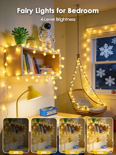 LORRYTE Connectable 43FT 100LED Globe String Lights Indoor, Classroom Light - Image 4
