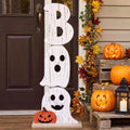 Pinkunn Halloween Boo Porch Sign Pumpkin Outdoor Ghost Sign for Front Porch by Pinkunn