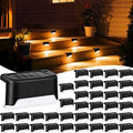 Tuanse 36 Pack Solar Deck Lights Outdoor Step Waterproof LED Stairs Lights Outside Fence Step for Pool Garden Wall Patio Yard Porch(Warm Light) by Tuanse
