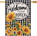 Home Decorative Welcome to Our Porch Spring Summer Sunflower House by Covido