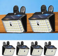 Clip on Solar Lights Outdoor, 176 LEDs 600 LM Solar Motion Sensor Lights Outdoor, IP65 Waterproof 3-Mode Clamp Light for Fence Patio Backyard Deck Garden (4 Pack) by Thumok